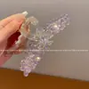 Pinza de Cristal Casual y de Alta Gama, Pinza de Tiburón Grande Moderna y Versátil 2025 Nuevo Accesorio para el Cabello Coreano Elegante