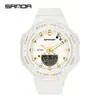 Reloj Sanda 6005 Transfronterizo Transmisión en Vivo para Hombres y Mujeres Tendencia de Moda Dopamina Impermeable para Exteriores Casual Estudiante