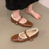 Zapatos de algodón felpudo de suela plana para otoño e invierno, zapatos de mujer, nuevo modelo 2026, zapatos Mary Jane negros de punta cuadrada para la noche