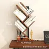 Estantería Creativa de Madera con Forma de Árbol de Pie para Sala de Estar Estante de Almacenamiento para Artículos Domésticos Estante de Almacenamiento de Escritorio Librería de Madera Maciza