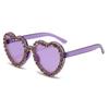 Otoño 2023 Nuevas Gafas de Sol Europeas y Americanas Amor Diamante Gafas Moda Gafas de Sol Corazón de Durazno Gafas de Sol de Mujer