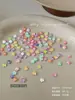 Acessórios para unhas com flores de cinco pétalas em degradê multicolorido, flores pequenas tridimensionais em degradê fresco estilo pastoral, acessórios para unhas DIY atacado