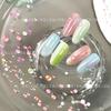 Accesorios para Uñas 12 Rejillas Perlas de Burbuja Fantasía de Sirena Diamantes de Resina Semiesféricos Cielo Estrellado Color Caramelo Base Plana Tamaños Mixtos
