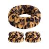 Conjunto Europeu e Americano de Faixa de Cabelo e Pulseira com Estampa de Tigre Estrela para Mulheres Faixa de Cabeça Absorvente Pulseira de Pulso