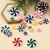 Decoraciones navideñas transfronterizas, adornos de cuentas de caramelo, colgantes para árbol de Navidad, adornos de caramelo acrílicos de molino de viento bicolor
