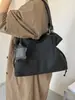 Bolso tipo cubo vintage mate con un toque de alta gama, bolso tote de gran capacidad, simple y versátil para el trabajo, se puede llevar al hombro o cruzado