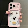 Adequado para Apple 17, Ip15Por de Ponta, Iphone16 da Celebridade da Internet da Moda, Lente de Cobertura Total, Gravata Borboleta, Design de Cachorrinho