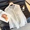 Chaleco de Verano 2026 Nuevo Estilo Chino con Bordado Pesado y Perlas para Mujer, Elegante y Versátil Chaleco Protector Solar