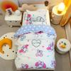 Conjunto de tres piezas de algodón para niños de Sanrio, edredón de jardín de infantes de clase A, conjunto de seis piezas, edredón de bebé de algodón puro Coolomi, primavera