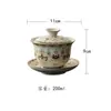 Estilo Vintage Estilo Chinês Forno Ru Novo Chinês Dourado e Prateado Incrustado Tampa Tigela Bule Xícara de Chá Cerâmica Taça de Feira Conjunto Coador de Chá