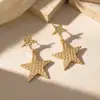 Brincos de Nicho High-End com Textura Dourada Única Estilo Europeu e Americano, Brincos Exagerados e Únicos Lindo, Acessórios de Orelha Elegantes Atacado