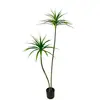 Luxo Leve Árvore Sangue de Dragão Artificial Grande Flor Artificial Biônica Árvore Falsa Planta Verde De Chão Interior Sala de Estar Janela Árvore Artificial Elegante