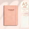 Cuaderno Mengjin A5 con Encuadernación de Tira y Cubierta de Cuero Sintético con Textura Vintage, Portátil para Uso de Negocios y Oficina