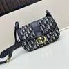 Bolso Bandolera Dior 30 Montaigne 2025 Nuevo Clásico Lona Bordada con Monograma Bolso de Hombro Cruzado