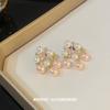 Nuevos pendientes de perlas francesas de estilo retro antiguo de estilo antiguo, ligeros, de lujo, pequeños y elegantes, de alta gama.