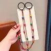 Elásticos Coloridos com Contas e Acessórios de Cabelo Estilo Étnico para Meninas, Elásticos de Cabelo de Alta Elasticidade e Acessórios de Corda para Cabelo