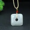 Pingente Esmeralda Tianshan de Xinjiang Flor Flutuante Jade Esmeralda Não Importa Marca Pingente de Folha Masculino e Feminino Gelo Jade Natural Pingente de Jade Gota d'Água