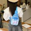 Riñonera infantil estilo japonés y coreano para ocio, bolsa para snacks, bolsa de hombro con estampado de dibujos animados, bandolera de moda para mujer, versátil para niños