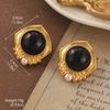 Pendientes Vintage Antiguos de Época Serie de Pintura al Óleo Van Gogh Flor de Aceite Goteante Borla de Perla Pendientes Joker Venta al por Mayor