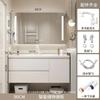 Combinación de Gabinete Inteligente para Baño Estilo Crema Lujo Ligero Moderno Simple Baño Cerámica Lavabo Integrado Lavabo Lavabo