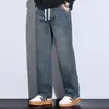 Jeans Rectos Nostálgicos Retro para Hombre, Nuevo Estilo High Street Americano Primavera y Otoño, Pantalones Largos Casuales Sueltos de Pierna Ancha para Hombre