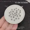 Anillo Redondo de Diamante para Punta de Dedo Super Brillante Accesorios de Arte de Uñas de Circonita Cuadrada Pequeña de Circonita Redonda Diamante Suelto Accesorios de Decoración de Uñas Ultra Brillantes