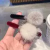Pinza de Pato de Bolas de Pelo de Visón de Gama Alta, Nuevo Pinza para Flequillo de Otoño e Invierno, Pinza Lateral, Pasador, Horquilla, Accesorios para el Cabello