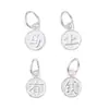 Colgante Redondo de Plata de Ley S925 con Pequeño Texto "Riqueza Instantánea", Mini Accesorio para Pulsera de Cristal DIY, Diseño "Riqueza Instantánea"
