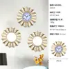 Decoración de Reloj de Pared Triple para Sala de Estar Pintura Colgante de Pared para Fondo de Sofá Reloj de Pared Reloj Triple de Espejo Venta al por Mayor Personalizada