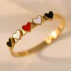 Mayorista Europeo y Americano Transfronterizo Mayorista para Mujer Amor Pulsera de Acero de Titanio Chapada en Oro Joyería de Gama Alta que No se Desvanece
