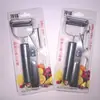 Pelador Raspador de Cocina de Acero Inoxidable Juego de Tres Piezas Maicero para Frutas y Verduras Pelador de Bolsas de Tarjeta de Papel Multiusos