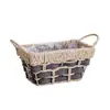 Cesta de Almacenamiento de Escritorio, Cesta de Almacenamiento Tejida de Cuerda de Papel, Cesta de Almacenamiento para Cosméticos y Artículos de Tocador, Caja de Almacenamiento para Snacks y Artículos Varios de Mesa de Café