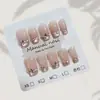 Coleção de Liquidação com 10 Peças de Adesivos de Unha Modernos e Elegantes Que Realçam a Pele, Luxuosos e Adequados para Estudantes, Uso Diário, Estilo Delicado e Feminino
