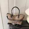Bolso de Lona Rayado Transfronterizo para Mujer Gran Capacidad Nuevo Otoño e Invierno 2025 Bolso Cruzado Versátil Bolso de Mano Casual para Estudiante Universitario