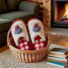 Zapatos de Casa Suaves con Suela Blanda y Peludos Baotou Cálidos para Estudiantes Otoño e Invierno Ins Nuevo Retro Color Contrastante Zapatillas de Algodón de Hongo Pequeño