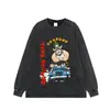 Camiseta Vintage Retrô Europeia e Americana Lavagem Pesada Desgastada Algodão Puro Manga Curta Tops Meia-Manga para Homens Transfronteiriços