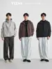 Chamarra con Capucha Yizhi Workwear para Hombre, Otoño 2026 Estilo Funcional Exterior Holgado Cremallera Abrigo Casual