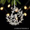 Decoraciones de árbol de Navidad de acrílico transparente transfronterizas, adornos colgantes, copos de nieve, renos, ángeles, colgantes de cristal, arreglos para árbol de Navidad