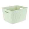 Cesta de almacenamiento tejida de plástico marco para juguetes libros escritorio de jardín de infantes caja de almacenamiento para snacks caja de almacenamiento para ropa
