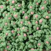 Em estoque artesanal crochet puff flor flor de lã DIY grampo de cabelo acessórios corpete saco de roupas acessórios flor