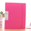 Carpeta de Información Jieyi Color Caramelo A4 con Goma Elástica y Clip de Dos Agujeros, Carpeta de Información Perforada, Archivador con Clip de Dos Agujeros, Separadores A4 para Hojas Sueltas, Libro de Información