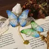 Marcador de Página Metálico Borboleta Retrô Personalizado Estilo Chinês Clássico High-End Exquisito Souvenir Cultural e Criativo Suporte de Página de Livro Personalizado