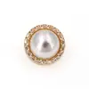 Botão de Pé Redondo Pérola Feminino Chanel Renda Dourada Diamante Plástico Casaco Chapéu Botão de Suéter