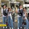 Aliexpress Comercio Exterior Transfronterizo Europeo y Americano Amazon Wish Aliexpress Jeans Casuales de Pierna Ancha de Cintura Alta para Mujer