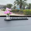 Flor de begonia placa de estacionamiento para número de coche 2025 nueva decoración sencilla para coche adornos temporales para teléfono móvil