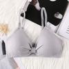 Top de tubo con tirantes estilo francés, copa triangular, lencería para mujer, sujetador de pecho, anti-brillo, escote en V profundo, espalda bonita, sin aro, con almohadilla en el pecho, tirantes