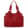 Bolsa de Nylon Versátil de Gran Capacidad para Mujer 2024 Nueva Moda Ligera Casual Color Sólido Bolso Tote Bolso de Mano Cruzado