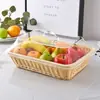 Cesto de pão em acrílico, cesta de frutas, cesta de frutas em rattan, mesa de jantar doméstica com tampa, recipiente para doces à prova de insetos, tampa de acrílico para alimentos