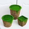 Maceta de plástico para bonsái con forma de flor pastoral, para suelo, de resina, color blanco