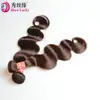 Cabelo Humano Brasileiro Castanho Cor 2# Extensões de Cabelo Humano Ondulado Body Wave